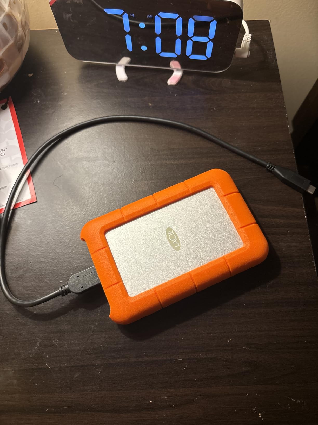 LaCie Rugged 5TB Portable External HDD - USB 3.0/2.0 Compatible, Shock/Dust/Rain Resistant for Mac & PC, Orange, Grey - Customer Photo 1