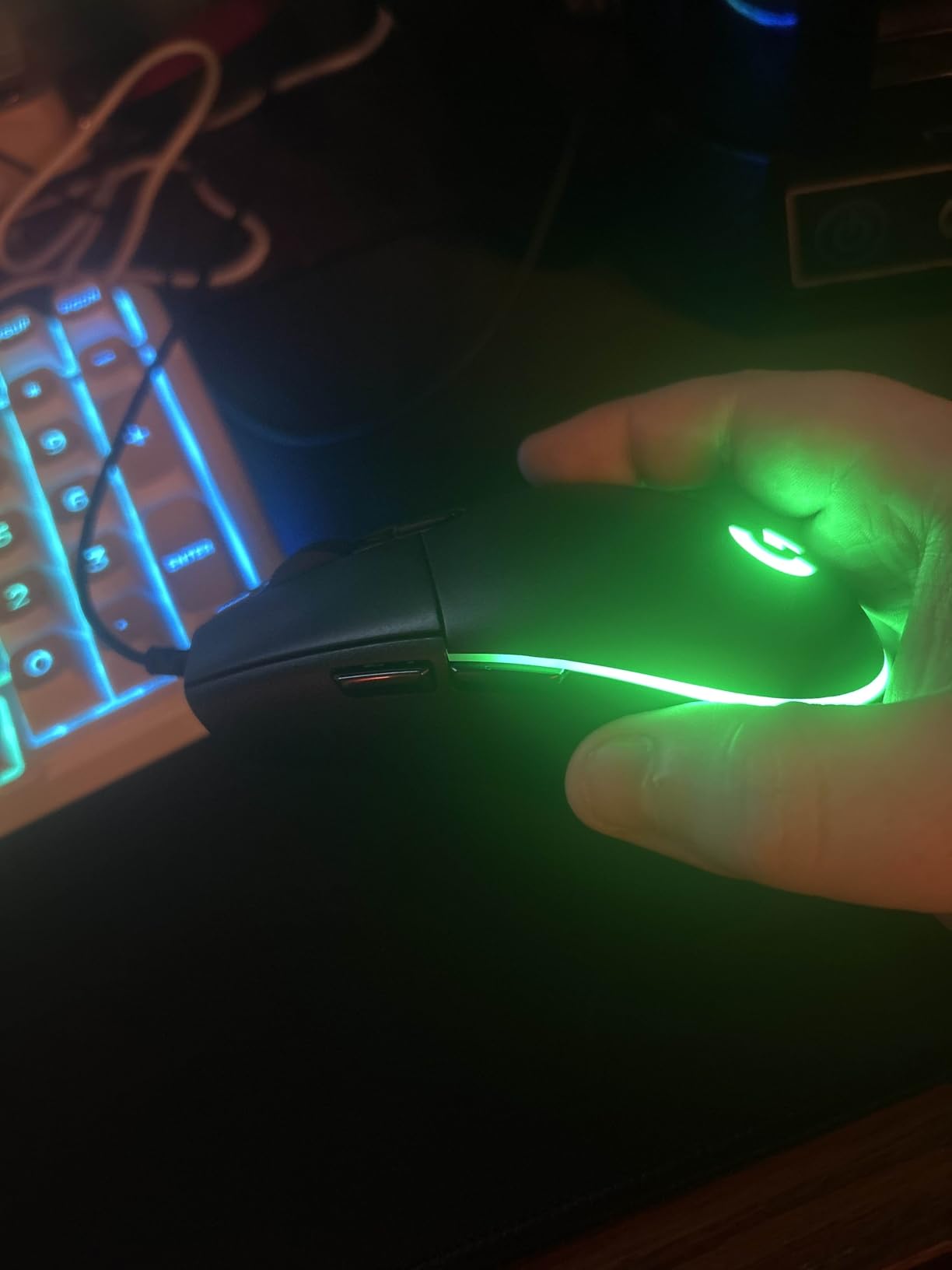 Logitech G203 Wired Gaming Mouse, 8,000 DPI, Rainbow Optical Effect LIGHTSYNC RGB, 6 Programmable Buttons, On-Board Memory, Screen Mapping, PC/Mac Computer and Laptop Compatible - Black customer photo 1