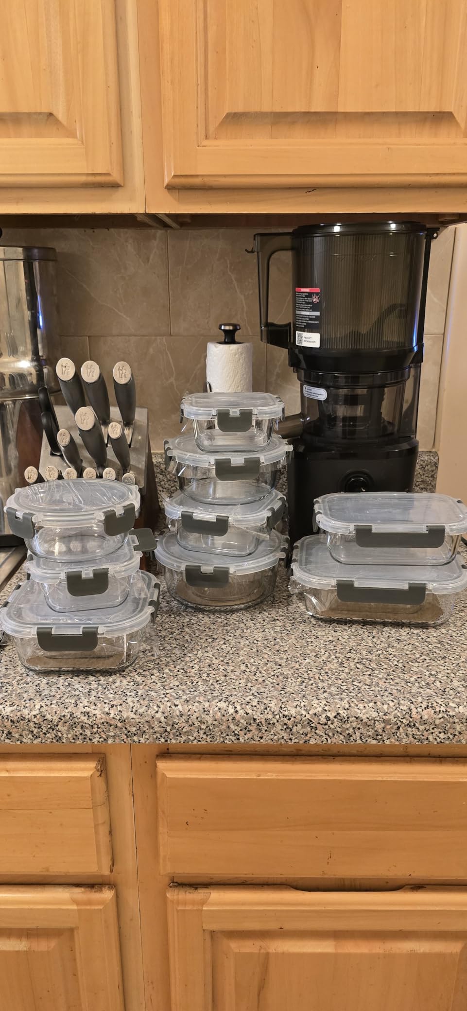 M MCIRCO 24 Piece Glass Food Storage Containers with Lids,Gray customer photo 1