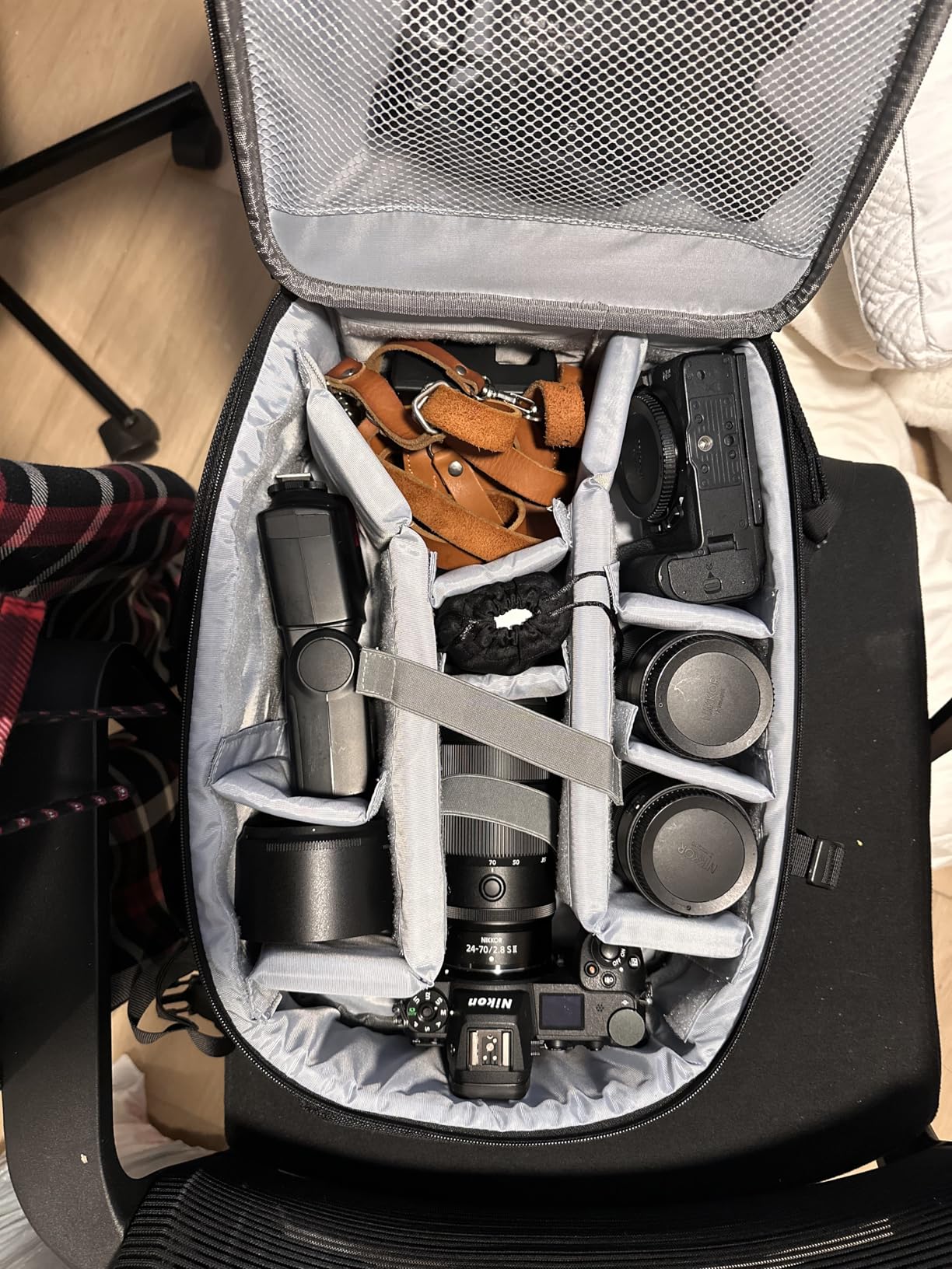 MOSISO Camera Backpack, DSLR/SLR/Mirrorless Photography Camera Bag 15-16 inch Waterproof Hardshell Case with Tripod Holder&Laptop Compartment Compatible with Canon/Nikon/Sony, Black - Customer Photo 2
