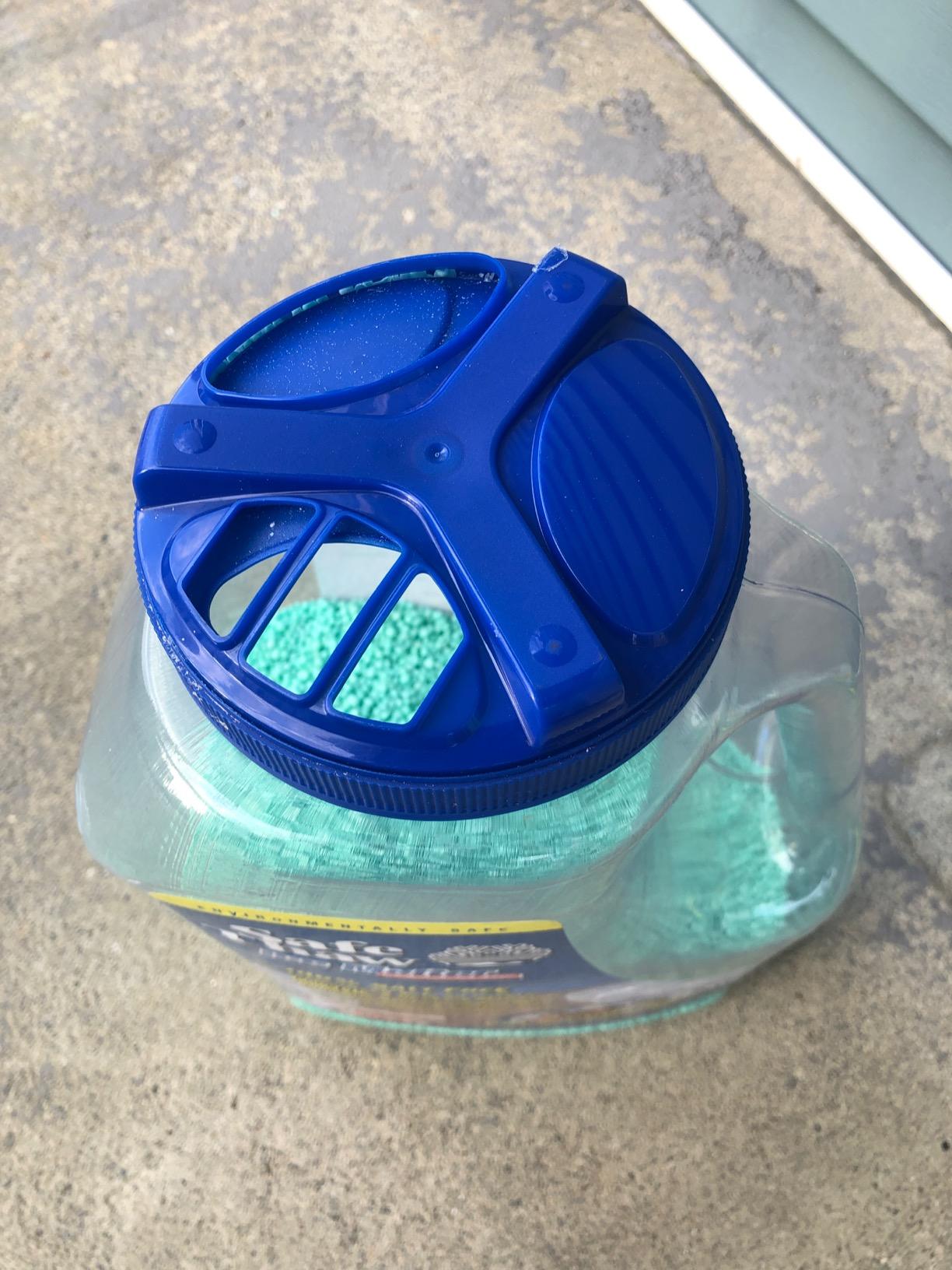 Safe Thaw Ice Melt - 100% Salt-Free, Pet & Concrete Safe, Industrial Strength, Chloride-Free, Fast-Acting Snow & Ice Melter with Traction Agent - Use on Asphalt, Roofs & All Surfaces, 10 lbs Jug - Customer Photo 1