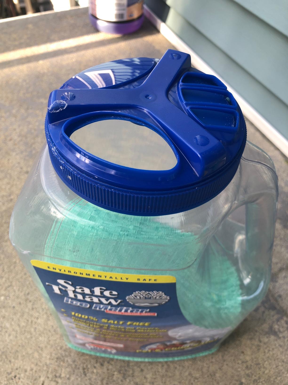 Safe Thaw Ice Melt - 100% Salt-Free, Pet & Concrete Safe, Industrial Strength, Chloride-Free, Fast-Acting Snow & Ice Melter with Traction Agent - Use on Asphalt, Roofs & All Surfaces, 10 lbs Jug - Customer Photo 2