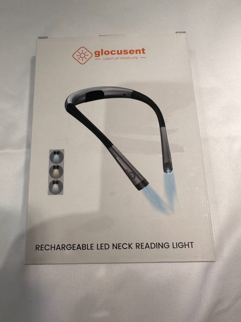 Glocusent Book Light, 3-Color & 6-Brightness Reading Light, Bendable Neck Light, 80-hr Lasting Rechargeable Book Light, Perfect Reading Lights for Books in Bed, Knitting, Repairing, Book Lovers Gifts Customer Review Best Book Light