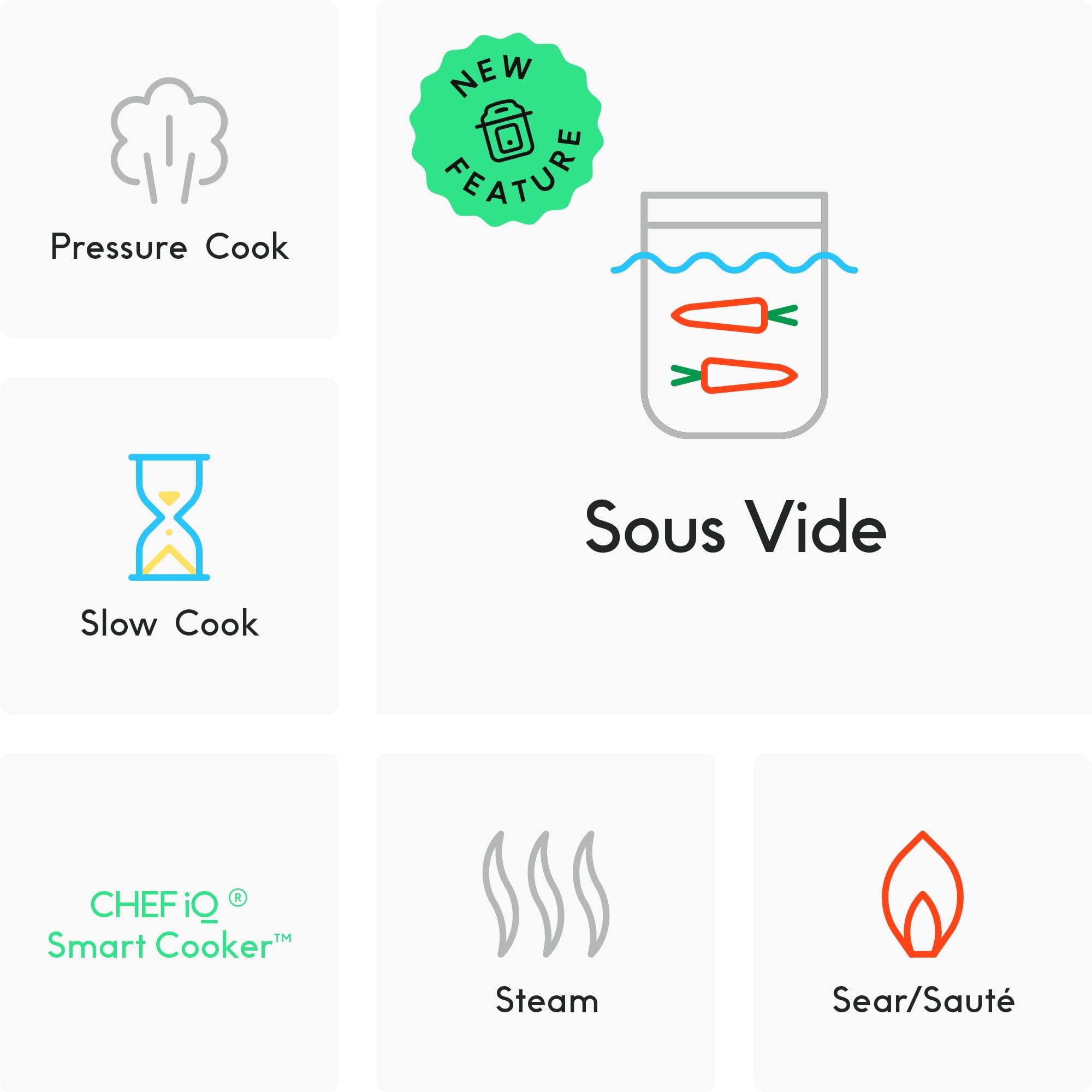 CHEF iQ Smart Pressure Cooker with WiFi and Built-in Scale - Easy-to-Use 10-in-1 Multicooker with 500+ Guided Recipes - Rice Cooker, Slow Cooker, Instant Meals for Foodies - 6 Quart - Family Size Customer Review CHEF iQ Smart Pressure Cooker with WiFi and Built-in Scale - Easy-to-Use 10-in-1 Multicooker with 500+ Guided Recipes - Rice Cooker, Slow Cooker, Instant Meals for Foodies - 6 Quart - Family Size - Customer Photo 2