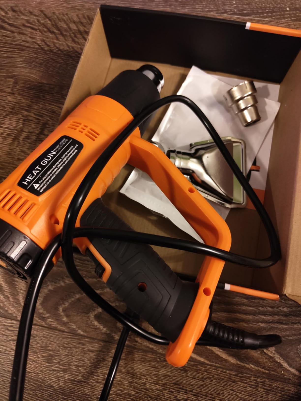 SEEKONE Heat Gun 1800W Heavy Duty Fast Heat Hot Air Gun Kit with 752℉&1112℉(400℃-600℃) Dual-Temperature Settings and 4 Nozzles with Overheat Protection for Crafts, Shrinking PVC, Stripping Paint Customer Review SEEKONE Heat Gun 1800W Heavy Duty Fast Heat Hot Air Gun Kit with 752℉&1112℉(400℃-600℃) Dual-Temperature Settings and 4 Nozzles with Overheat Protection for Crafts, Shrinking PVC, Stripping Paint - Customer Photo 2