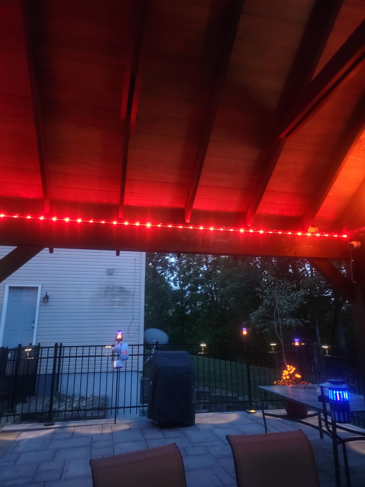 Minetom Color Changing Rope Lights Outdoor, 33FT 100 LED String Lights with Plug & Remote, Waterproof Christmas Light Outdoor Decoration, Twinkle Rope Light for Outside Indoor Bedroom,16 Colors Customer Review Minetom Color Changing Rope Lights Outdoor, 33FT 100 LED String Lights with Plug & Remote, Waterproof Christmas Light Outdoor Decoration, Twinkle Rope Light for Outside Indoor Bedroom,16 Colors - Customer Photo 1