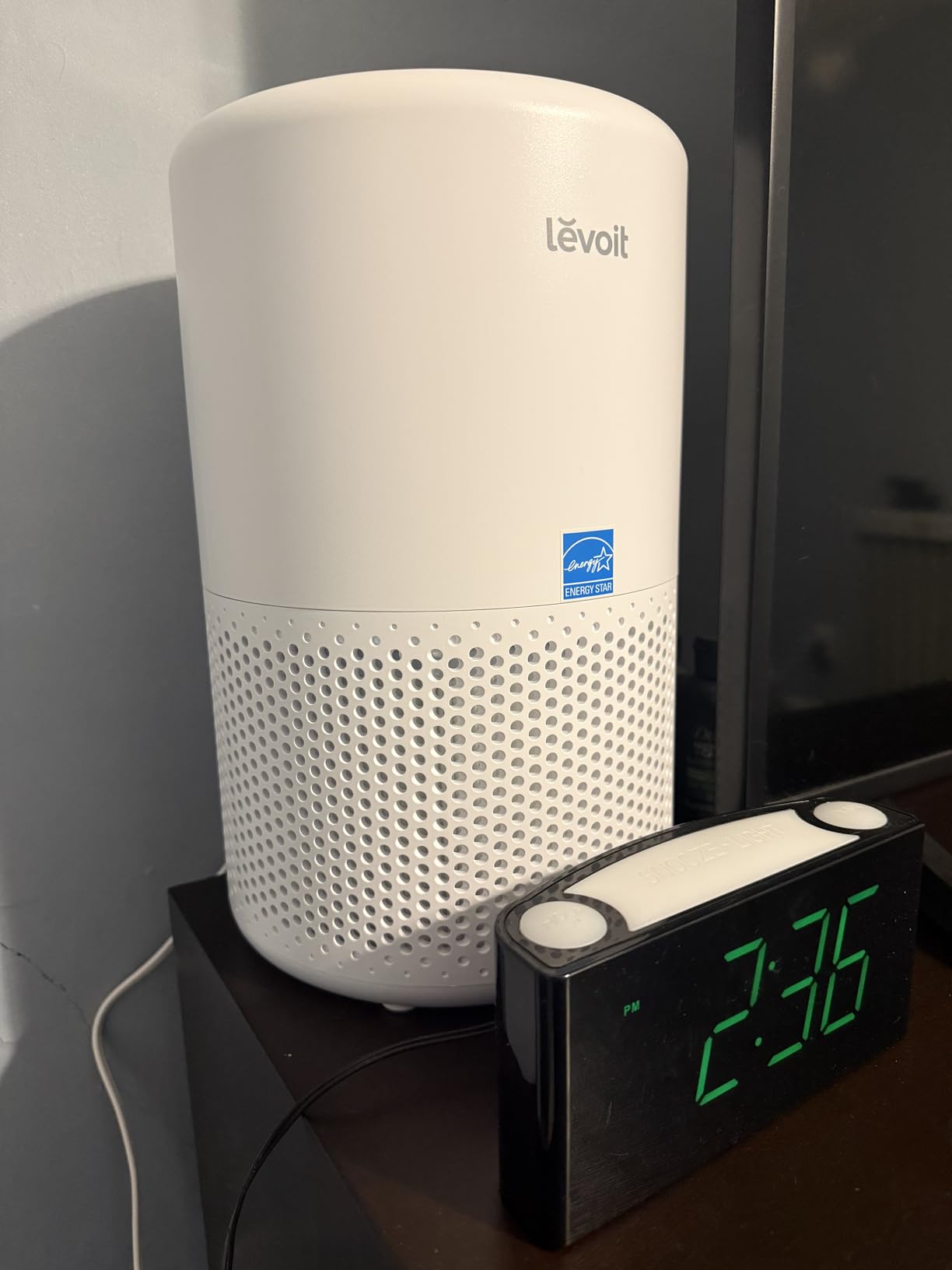 LEVOIT Air Purifier for Home Bedroom Dorm Room, Smart & Voice Control, AHAM Verifide, 3-in-1 Filter With HEPA Sleep Mode, for Pollen, Pollutants, Smoke, Dander, Dust, Core 200S-P, White customer photo 1