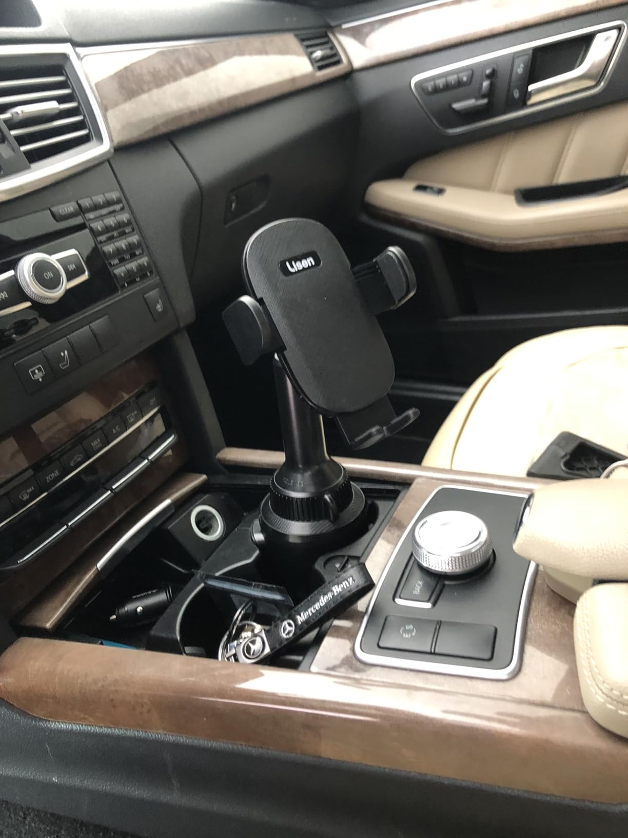 LISEN Cup Holder Phone Holder [No Shaking] Phone Holder for Car, 360° Adjustable iPhone Holder Valentines Day Gifts for Him Truck Jeep Golf for iPhone 17 Pro Max 16 15 14 Samsung S25 All 4-7'' Phone - Customer Photo 1