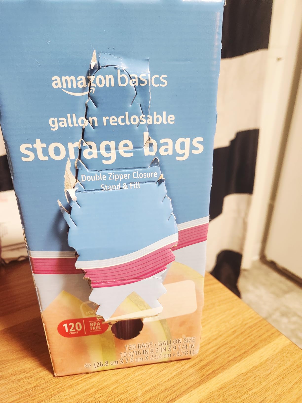 Amazon Basics Reclosable Quart Food Storage Bags with Double Zipper Seal, BPA Free, 150 Count - Customer Photo 1