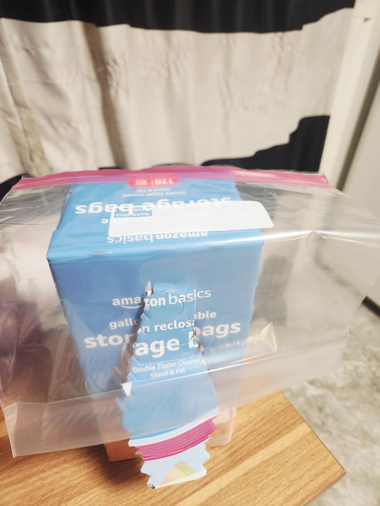 Amazon Basics Reclosable Quart Food Storage Bags with Double Zipper Seal, BPA Free, 150 Count - Customer Photo 2