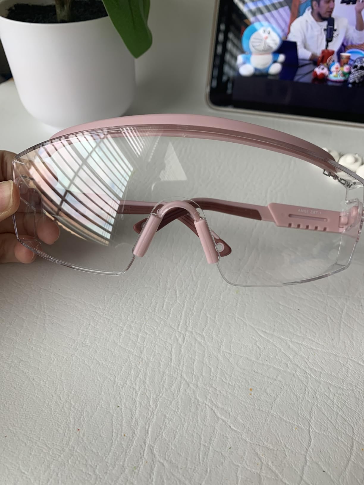 UKNOW Safety Goggles Over Glasses, Anti Fog Safety Glasses with Clear Wraparound Lens, ANSI Z87.1 Protective Eyewear Customer Review UKNOW Safety Goggles Over Glasses, Anti Fog Safety Glasses with Clear Wraparound Lens, ANSI Z87.1 Protective Eyewear - Customer Photo 1