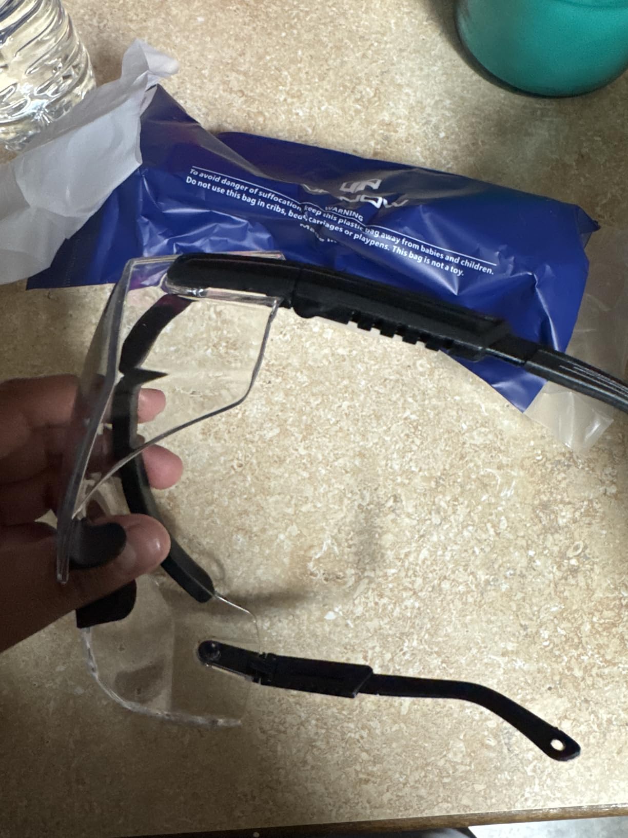 UKNOW Safety Goggles Over Glasses, Anti Fog Safety Glasses with Clear Wraparound Lens, ANSI Z87.1 Protective Eyewear Customer Review UKNOW Safety Goggles Over Glasses, Anti Fog Safety Glasses with Clear Wraparound Lens, ANSI Z87.1 Protective Eyewear - Customer Photo 2