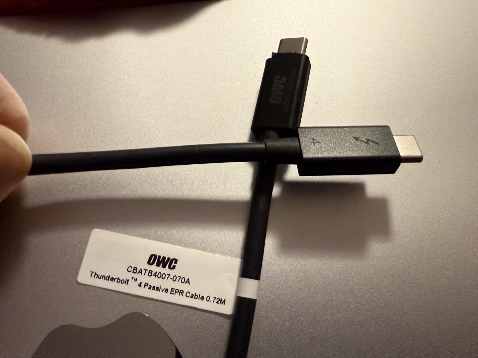 OWC 2,0M Thunderbolt 4 / USB-C Cable - Universal and Full Capability for All Thunderbolt 3, Thunderbolt 4, USB-C, and USB4 Devices Customer Review OWC 2,0M Thunderbolt 4 / USB-C Cable - Universal and Full Capability for All Thunderbolt 3, Thunderbolt 4, USB-C, and USB4 Devices - Customer Photo 2
