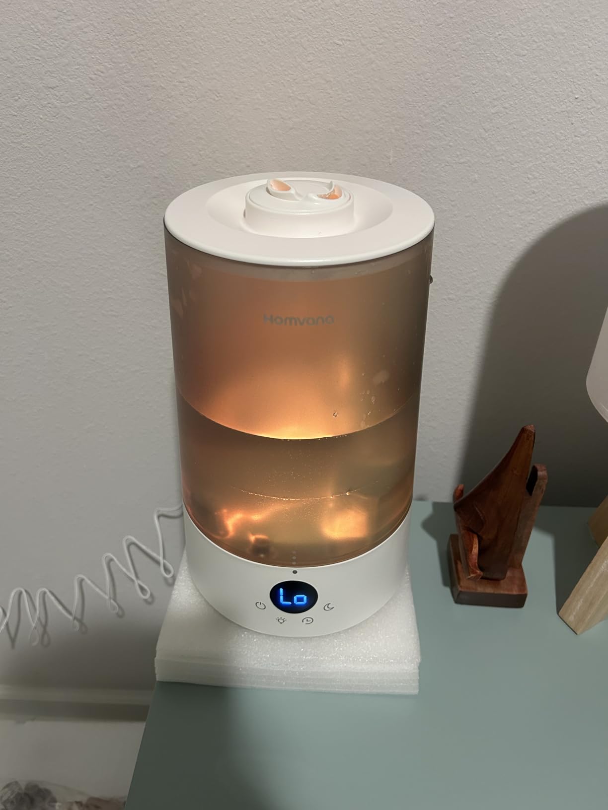 Homvana Humidifiers for Bedroom Home, 3.6 L Cool Mist Top-Fill 34H Super Long Time, Quiet 23dB, Baby Humidifier, Oil Diffuser for Large Room, House, Plant, Nursery, Office, BPA FREE, Ultrasonic (Grey) customer photo 2