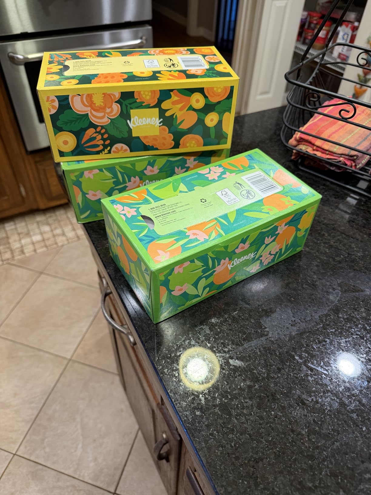 Kleenex Ultra Soft Facial Tissues, 3 Flat Boxes, 120 Tissues per Box, 3-Ply (360 Total), Packaging May Vary Customer Review Kleenex Ultra Soft Facial Tissues, 3 Flat Boxes, 120 Tissues per Box, 3-Ply (360 Total), Packaging May Vary - Customer Photo 3