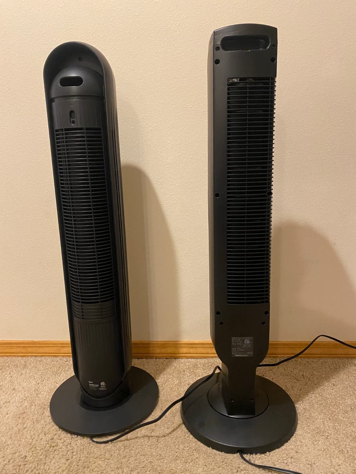 DREO Tower Fan for Bedroom, 2026 Upgraded DC Motor, 28ft/s High Velocity, 20dB Ultra Quiet Standing Fan, 8 Speeds 4 Modes, 90° Oscillating Bladeless Fan for Indoors, Floor Fans with Remote, Black customer photo 1