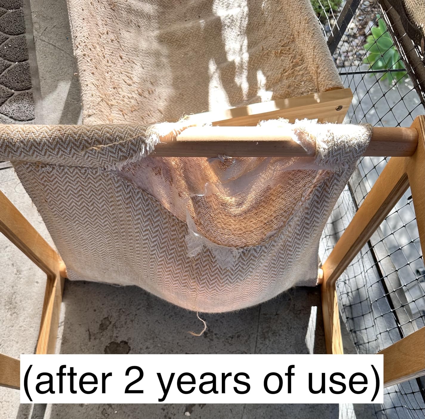 FUKUMARU Dog Bed, Large Breathable Elevated Cat Hammock, Wooden Cat Beds for Outdoor and Indoor, 21 Inch Raised Pet Beds Suitable for Cats, Puppy, Bunny and Small Animal Customer Review FUKUMARU Dog Bed, Large Breathable Elevated Cat Hammock, Wooden Cat Beds for Outdoor and Indoor, 21 Inch Raised Pet Beds Suitable for Cats, Puppy, Bunny and Small Animal - Customer Photo 2