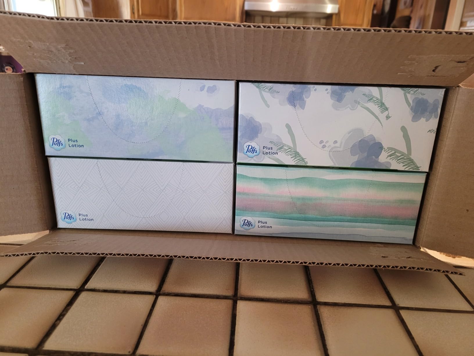 Puffs Plus Lotion Facial Tissues, 8 Family Boxes, 124 Facial Tissues per Box, Allergies and Colds Customer Review Puffs Plus Lotion Facial Tissues, 8 Family Boxes, 124 Facial Tissues per Box, Allergies and Colds - Customer Photo 5
