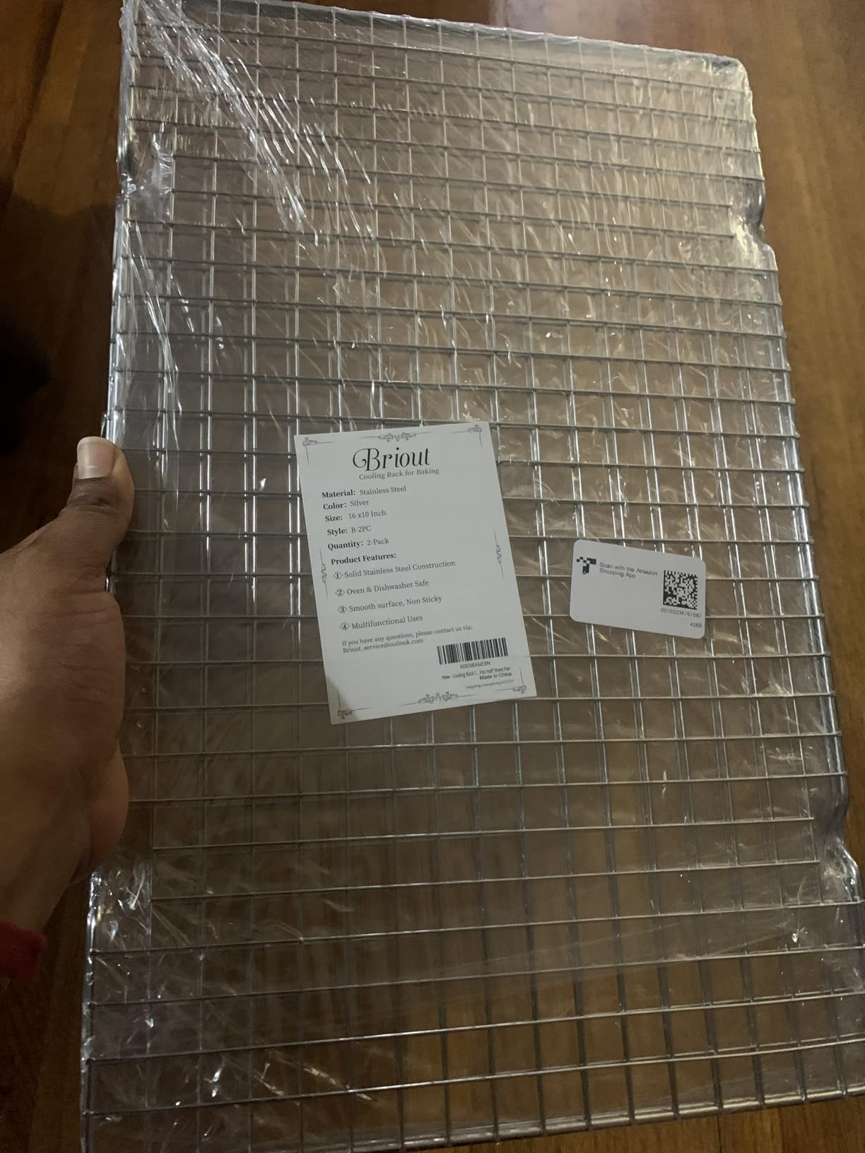 Briout 2PCS Cooling Rack for Cooking and Baking, 16