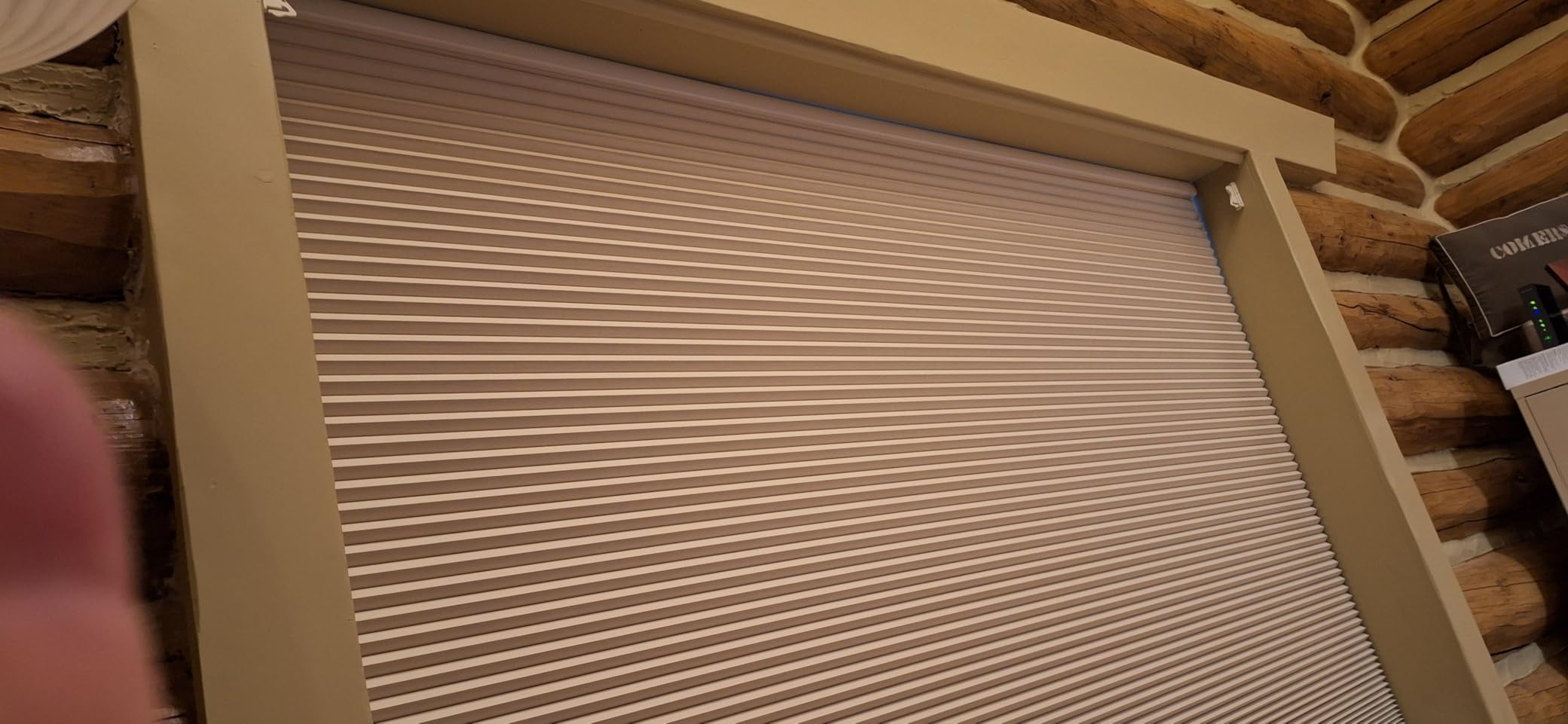Persilux Custom Size 100% Blackout Cordless Cellular Shades & Blinds Honeycomb Blinds Bottom up Waterproof Thermal Insulated Window Shades for Home, Windows and Kitchen White Customer Review Persilux Custom Size 100% Blackout Cordless Cellular Shades & Blinds Honeycomb Blinds Bottom up Waterproof Thermal Insulated Window Shades for Home, Windows and Kitchen White - Customer Photo 1