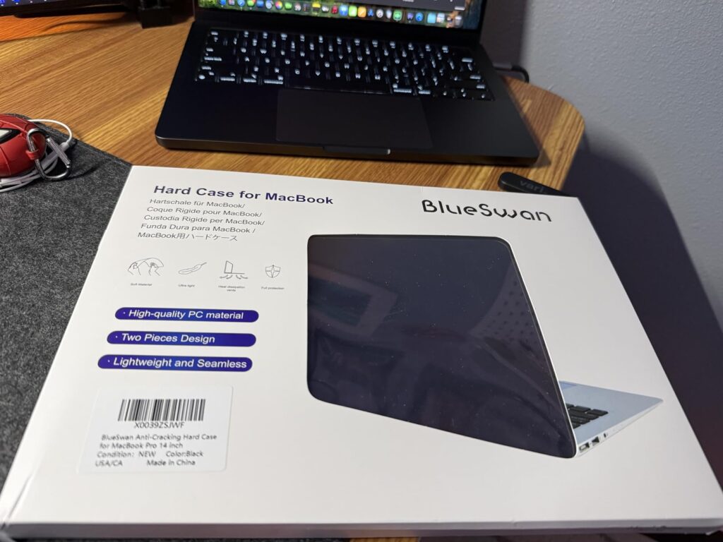 BlueSwan Anti-Cracking Hard Shell Case Compatible with MacBook Pro 14-inch M5 2026 2025-2021 Release M4 M3 M2 M1 Pro/Max Chip, Anti-Fingerprint Soft TPU Bumper, Frosted Black Customer Review Best MacBook Pro Case