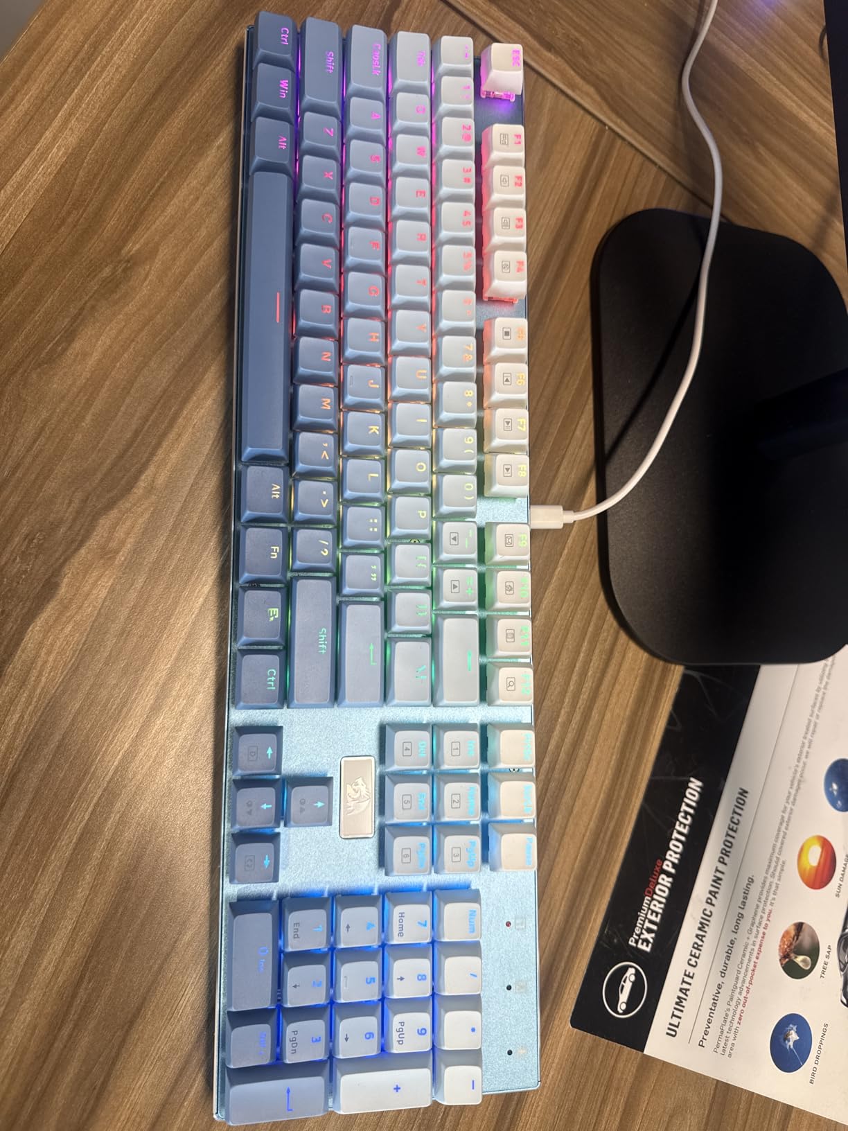 Redragon K556 PRO Wireless RGB Mechanical Gaming Keyboard, 104-Key Aluminum | 0 Delay Tri-Mode BT/2.4GHz/USB-C for More Devices, Rock-Solid Stability, AM-PM Using Durability, Quiet Linear Red Switch customer photo 2