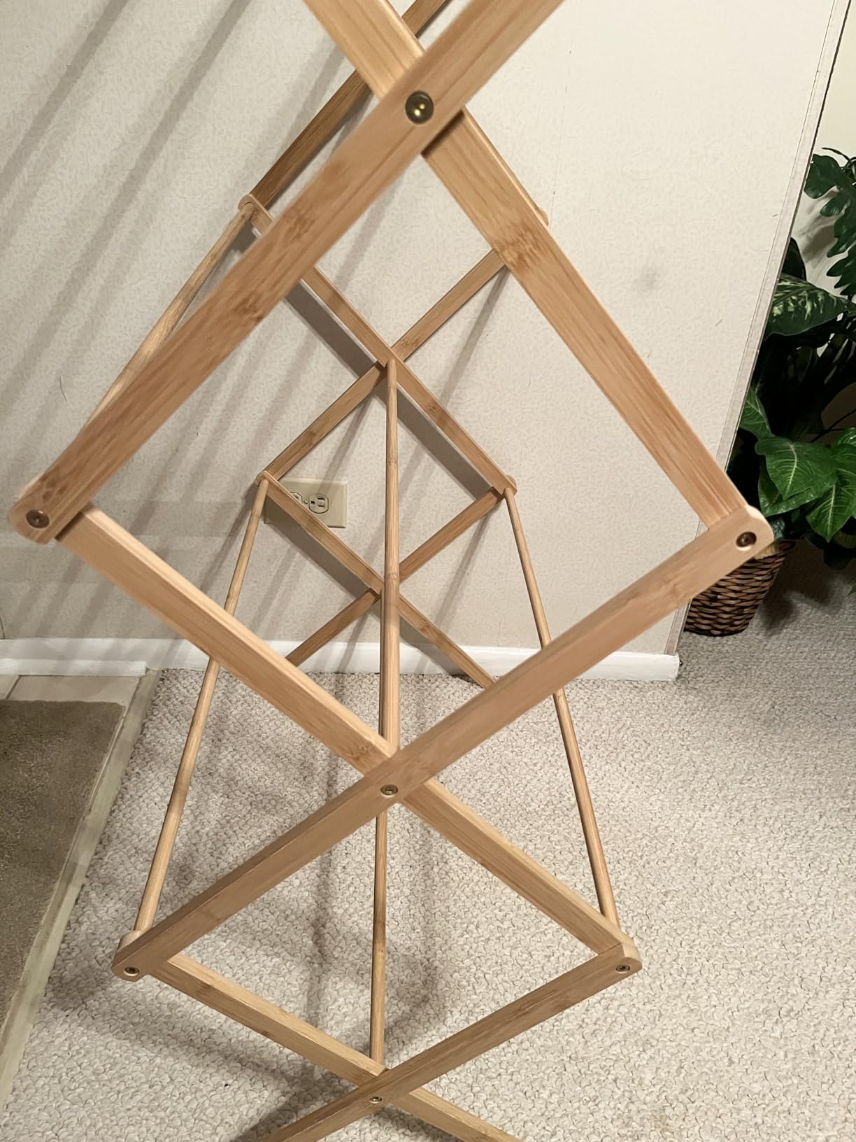 Honey-Can-Do Collapsible Bamboo Drying Rack – Sturdy & Foldable Laundry Drying Rack, Space-Saving & Portable Clothes Rack for Air-Drying Clothes, Towels, Blankets & Delicates, Indoor & Outdoor Use. Customer Review Honey-Can-Do Collapsible Bamboo Drying Rack – Sturdy & Foldable Laundry Drying Rack, Space-Saving & Portable Clothes Rack for Air-Drying Clothes, Towels, Blankets & Delicates, Indoor & Outdoor Use. - Customer Photo 1