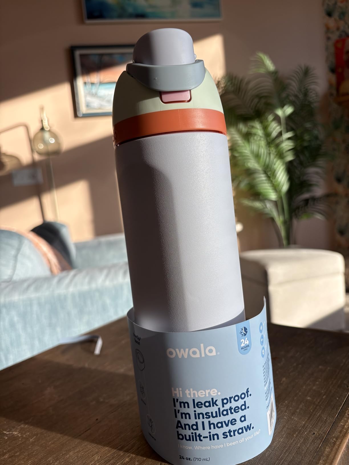 Owala FreeSip Stainless Steel Water Bottle 24 oz Denim customer photo 1
