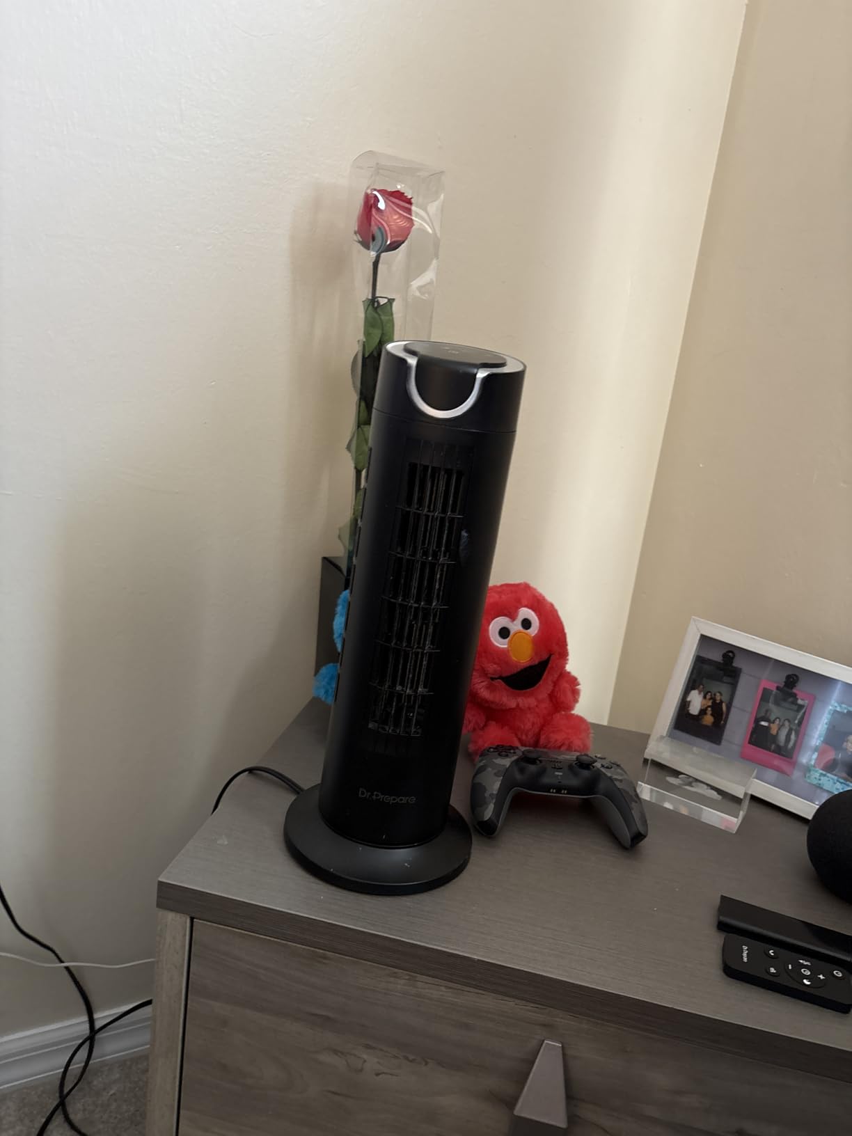 DR.PREPARE Tower Fan for Bedroom, 25 dB Quiet DC Bladeless Fan with Remote, 8 Speeds, 1-8H Timer, 80° Oscillating Fans for Indoors, 16 Inch Portable Desk Table Fans for Room, Home, Office Customer Review DR.PREPARE Tower Fan for Bedroom, 25 dB Quiet DC Bladeless Fan with Remote, 8 Speeds, 1-8H Timer, 80° Oscillating Fans for Indoors, 16 Inch Portable Desk Table Fans for Room, Home, Office - Customer Photo 2