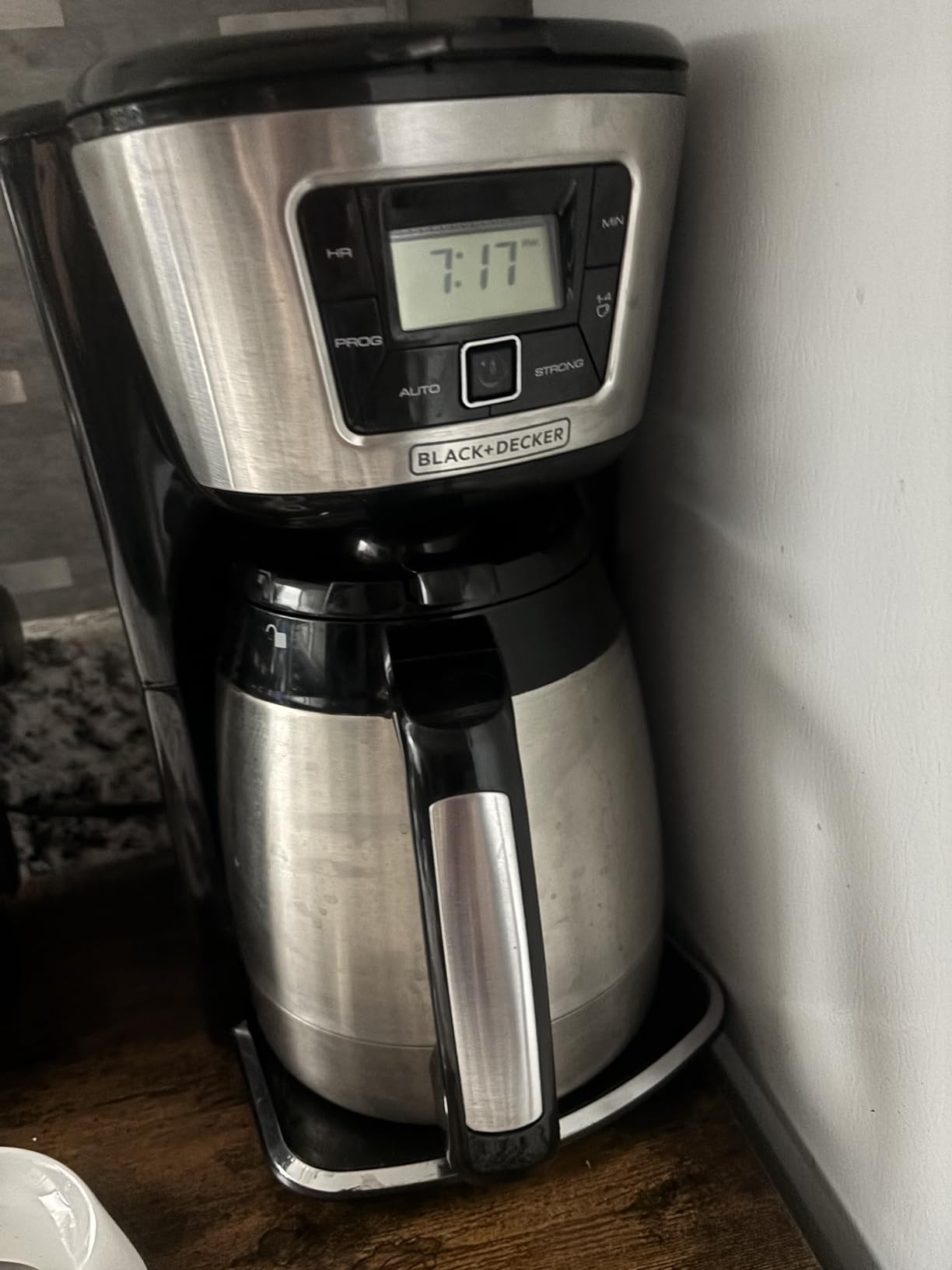 BLACK+DECKER 12 Cup Thermal Programmable Coffee Maker with Brew Strength and VORTEX Technology, Black/Steel, CM2046S customer photo 2