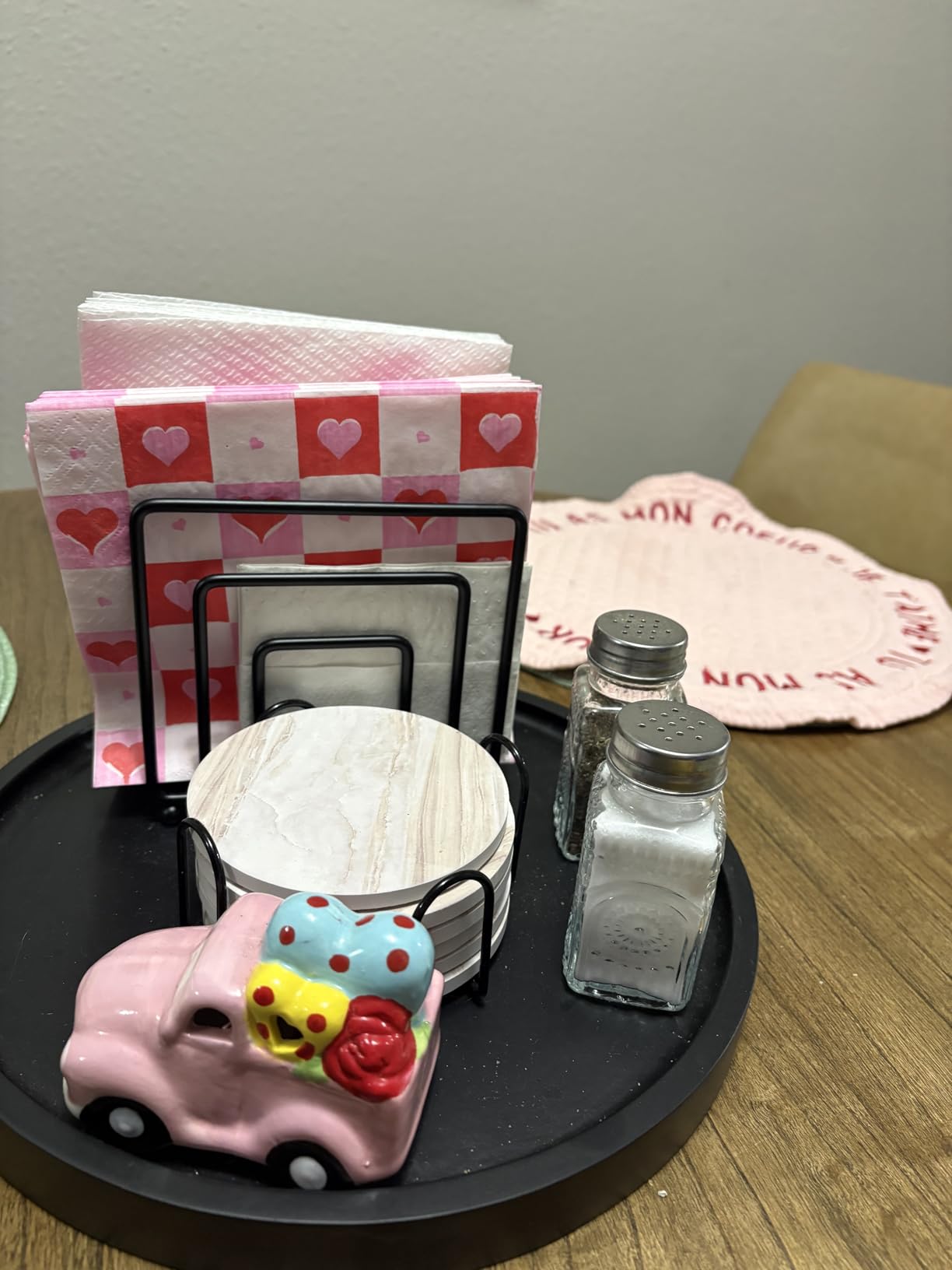 Napkin Holder for Table, Modern Metal Black Napkin Holders for Kitchen Dining Tables & Countertops, Paper Cocktail Napkins Holder Dispenser for Indoor & Outdoor Use by LAIHIFA - Customer Photo 1