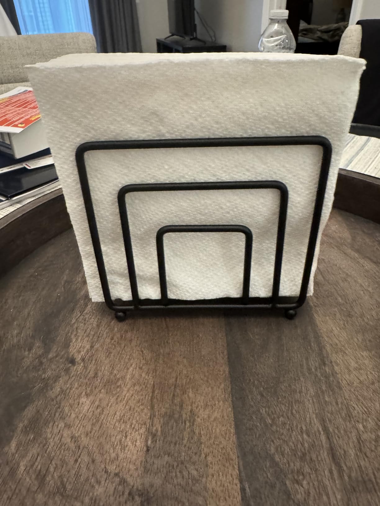 Napkin Holder for Table, Modern Metal Black Napkin Holders for Kitchen Dining Tables & Countertops, Paper Cocktail Napkins Holder Dispenser for Indoor & Outdoor Use by LAIHIFA - Customer Photo 2
