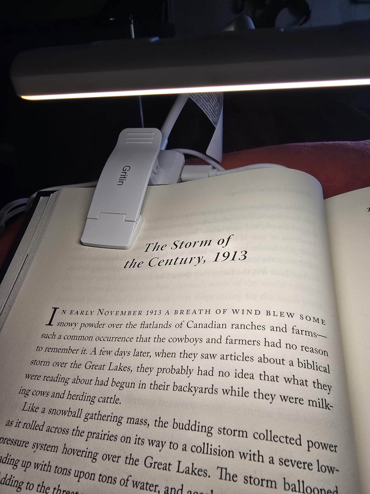 Gritin 19 LED Rechargeable Book Light for Reading in Bed with Memory Function- Eye Caring 3 Color Temperatures,Stepless Dimming Brightness,90 Hrs Runtime Lightweight Clip on Light for Book Lovers Customer Review Gritin 19 LED Rechargeable Book Light for Reading in Bed with Memory Function- Eye Caring 3 Color Temperatures,Stepless Dimming Brightness,90 Hrs Runtime Lightweight Clip on Light for Book Lovers - Customer Photo 2