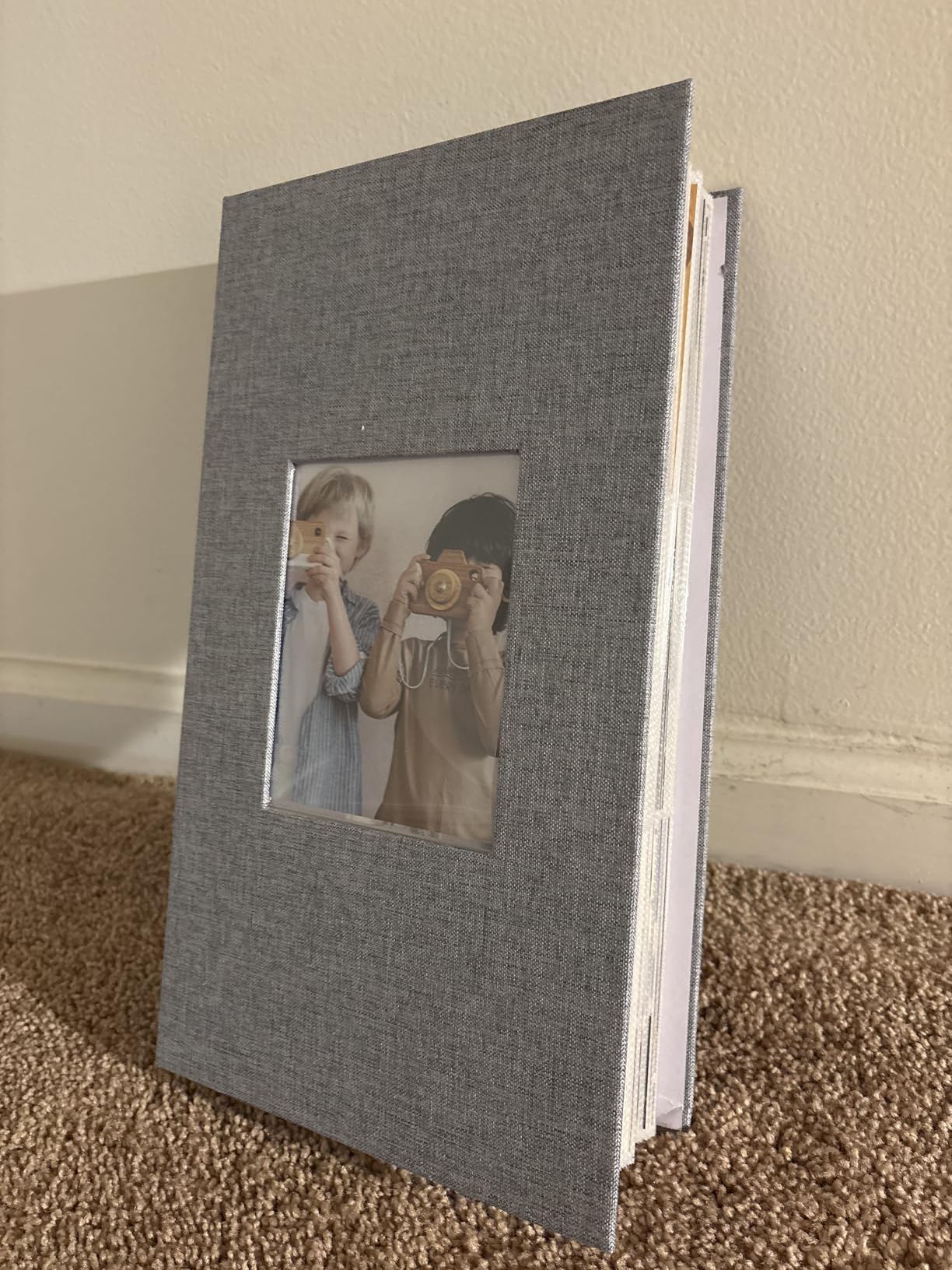 Photo Album 4x6 with 300 Pockets,Slip-in Picture Albums,Linen Cover Memory Book with Front Window,White Page Vertical Photo Book for Wedding,Family,Anniversare,Baby,Vacation Customer Review Photo Album 4x6 with 300 Pockets,Slip-in Picture Albums,Linen Cover Memory Book with Front Window,White Page Vertical Photo Book for Wedding,Family,Anniversare,Baby,Vacation - Customer Photo 1