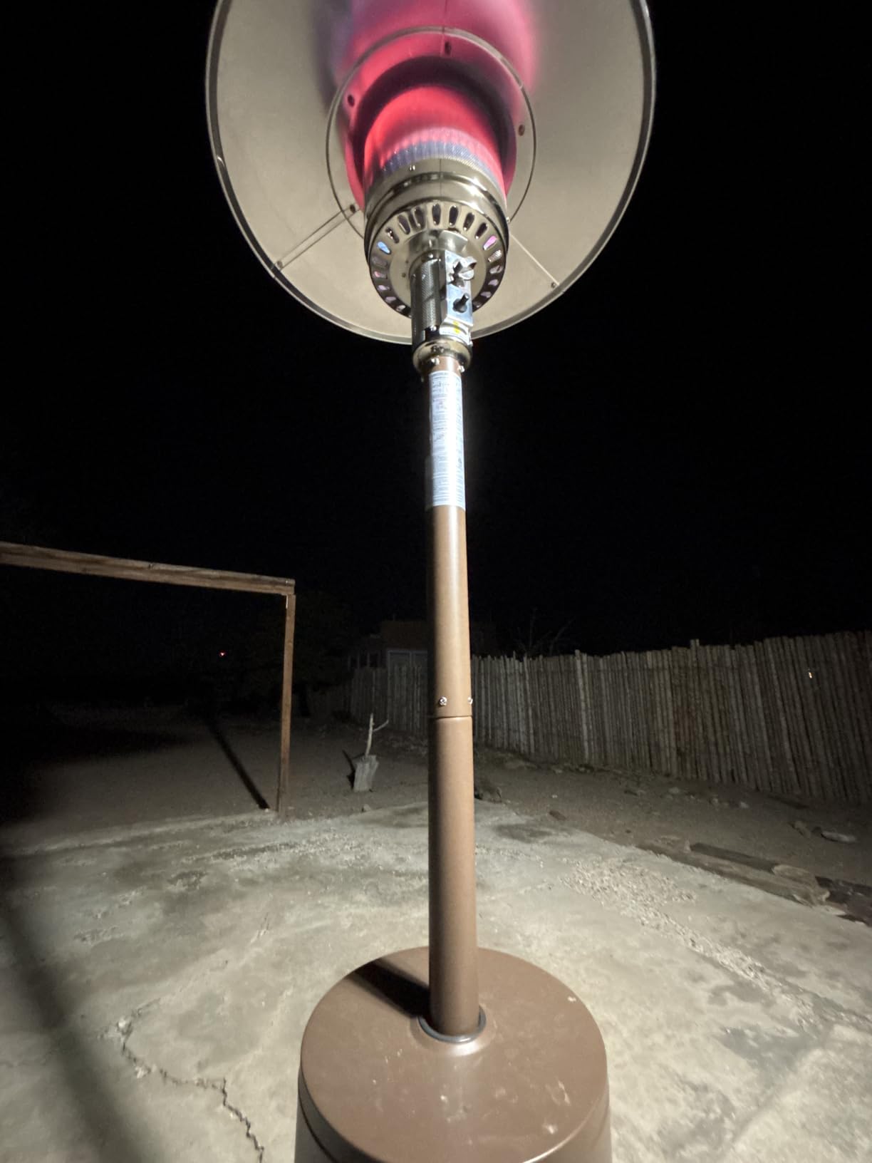 EAST OAK 50,000 BTU Patio Heater for Outdoor Use With Round Table Design, Double-Layer Stainless Steel Burner and Wheels, Outdoor Patio Heater for Home and Commercial, Bronze, 31.9