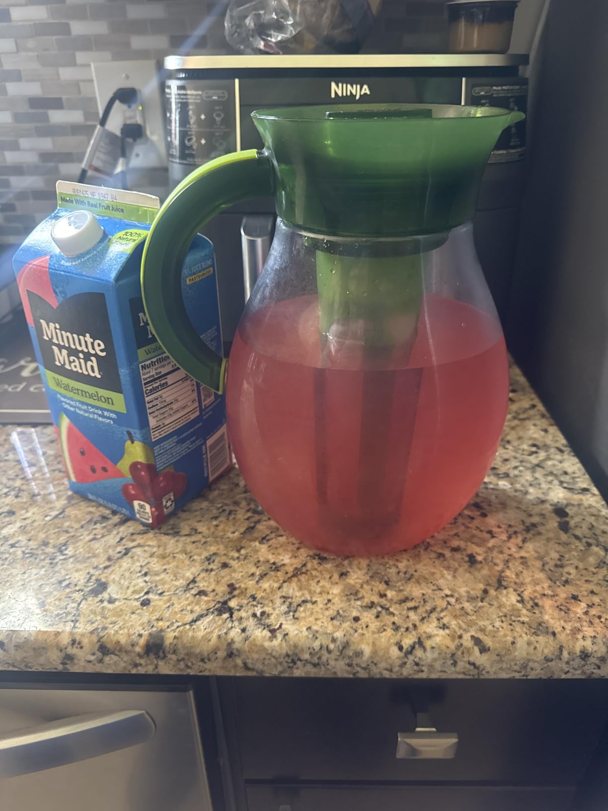 Primula The Big Iced Tea Maker and Infuser, Plastic Beverage Pitcher with Leak Proof, Airtight Lid, Fine Mesh Reusable Filter, Made without BPA, Dishwasher Safe, Aqua - Customer Photo 4