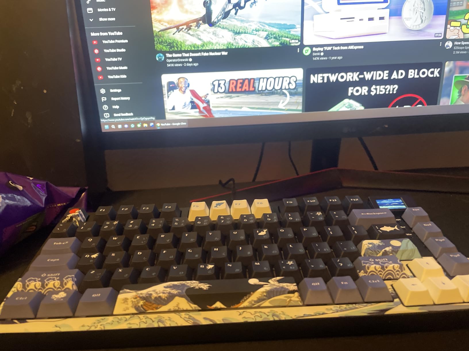 Womier SK80 75% Keyboard with Color Multimedia Display Gaming Keyboard | Creamy Sound Mechanical Wired Hot Swappable Gasket RGB Custom Keyboard, Pre-lubed Stabilizer for Mac/Win, Black Kanagawa customer photo 1
