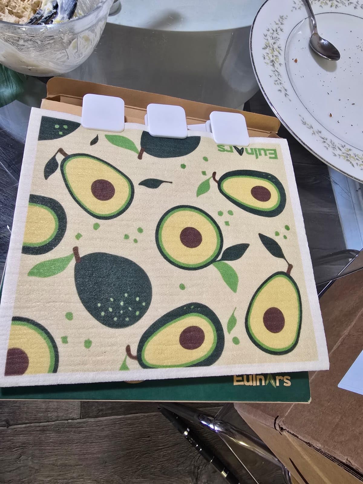 Swedish Dishcloths for Kitchen, 8 Pack Reusable Paper Towels with Clips, Non-Scratch Swedish Kitchen Towels, Super Absorbent Cellulose Sponge Cloths, Dishwasher Safe, No Odor - Customer Photo 1