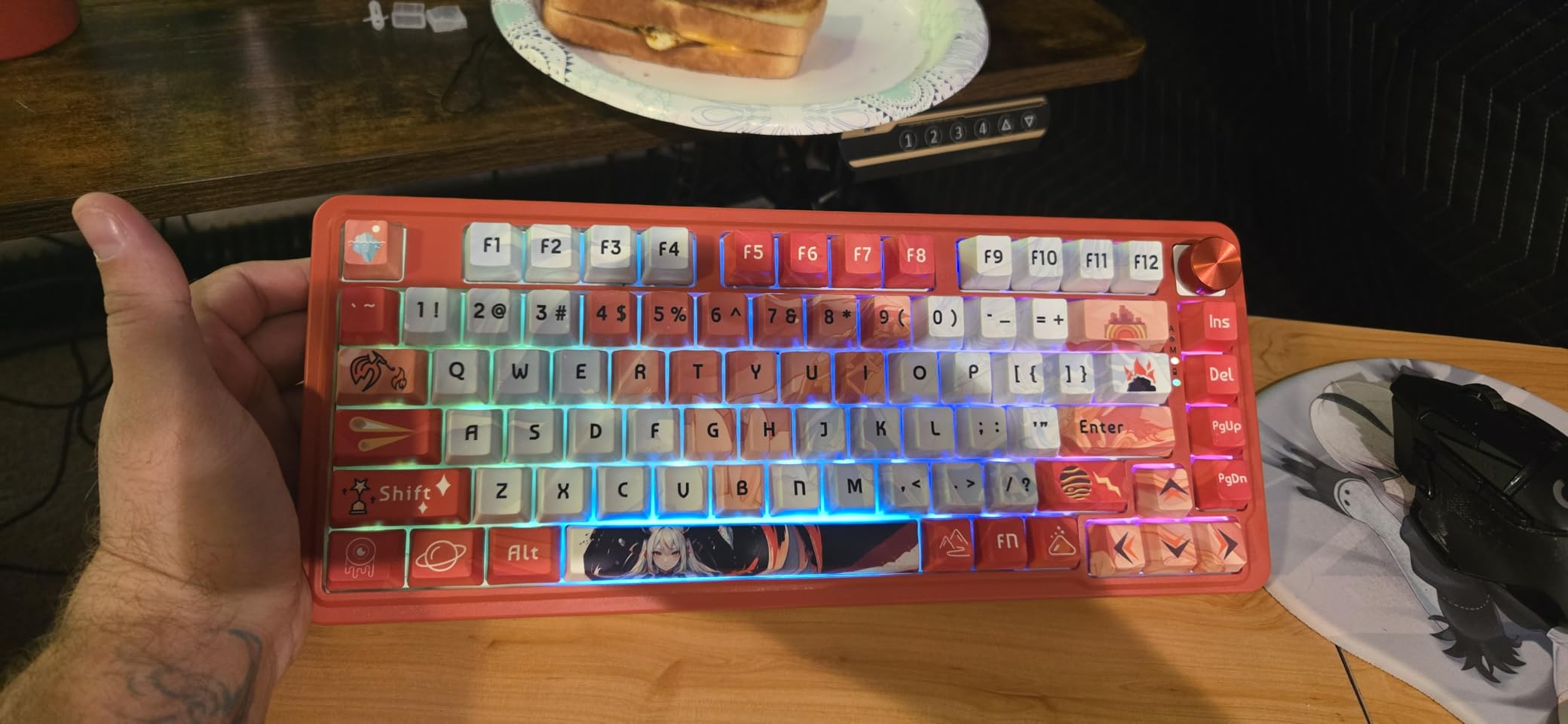 Redragon K673 PRO 75% Wireless Gasket RGB Gaming Keyboard, 3-Modes 81 Keys Compact Mechanical Keyboard Hot-Swap Socket, Dedicated Knob Control customer photo 2