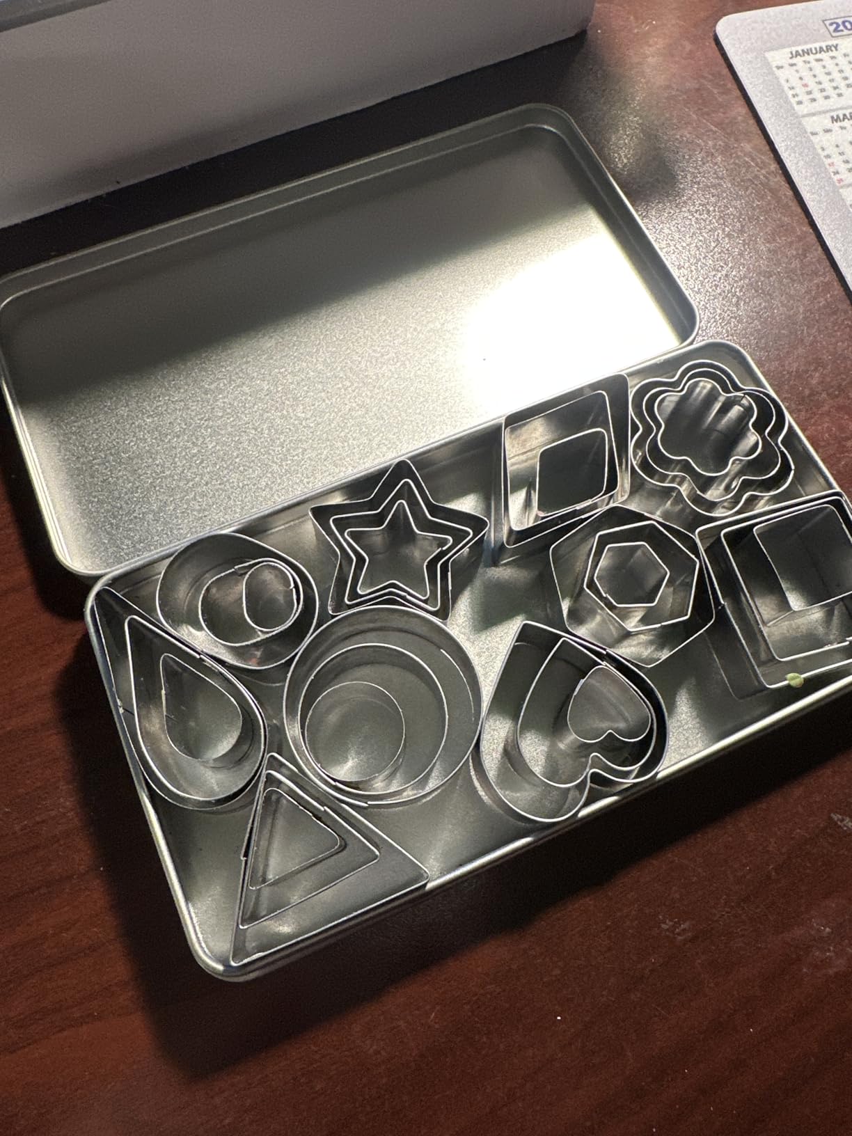 30Pcs Mini Cookie Cutter Set with Box, Small Stainless Steel Fruit Veggie Tiny Polymer Clay Cutters for Kids, Geometric Set for Biscuit Mold Customer Review 30Pcs Mini Cookie Cutter Set with Box, Small Stainless Steel Fruit Veggie Tiny Polymer Clay Cutters for Kids, Geometric Set for Biscuit Mold - Customer Photo 1