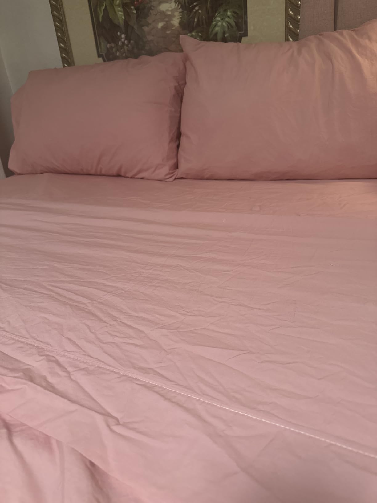 RUVANTI 100% Cotton Sheets – Queen Size Percale Bedding, Cooling & Breathable Floral Design, Durable with a Crisp, Soft & Comfortable Feel, 16