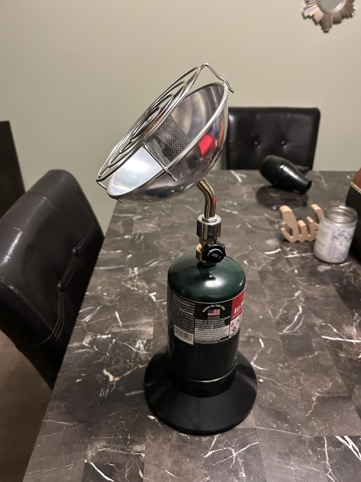 Portable Propane Heater with Catalytic Burner for Camping Outdoor Space 6200BTU Power with Control Valve Patio Heater 1lb Small Propane Gas Tank Holder Tent Garage Fishing stove buddy(Upgraded Burner) Customer Review Portable Propane Heater with Catalytic Burner for Camping Outdoor Space 6200BTU Power with Control Valve Patio Heater 1lb Small Propane Gas Tank Holder Tent Garage Fishing stove buddy(Upgraded Burner) - Customer Photo 2