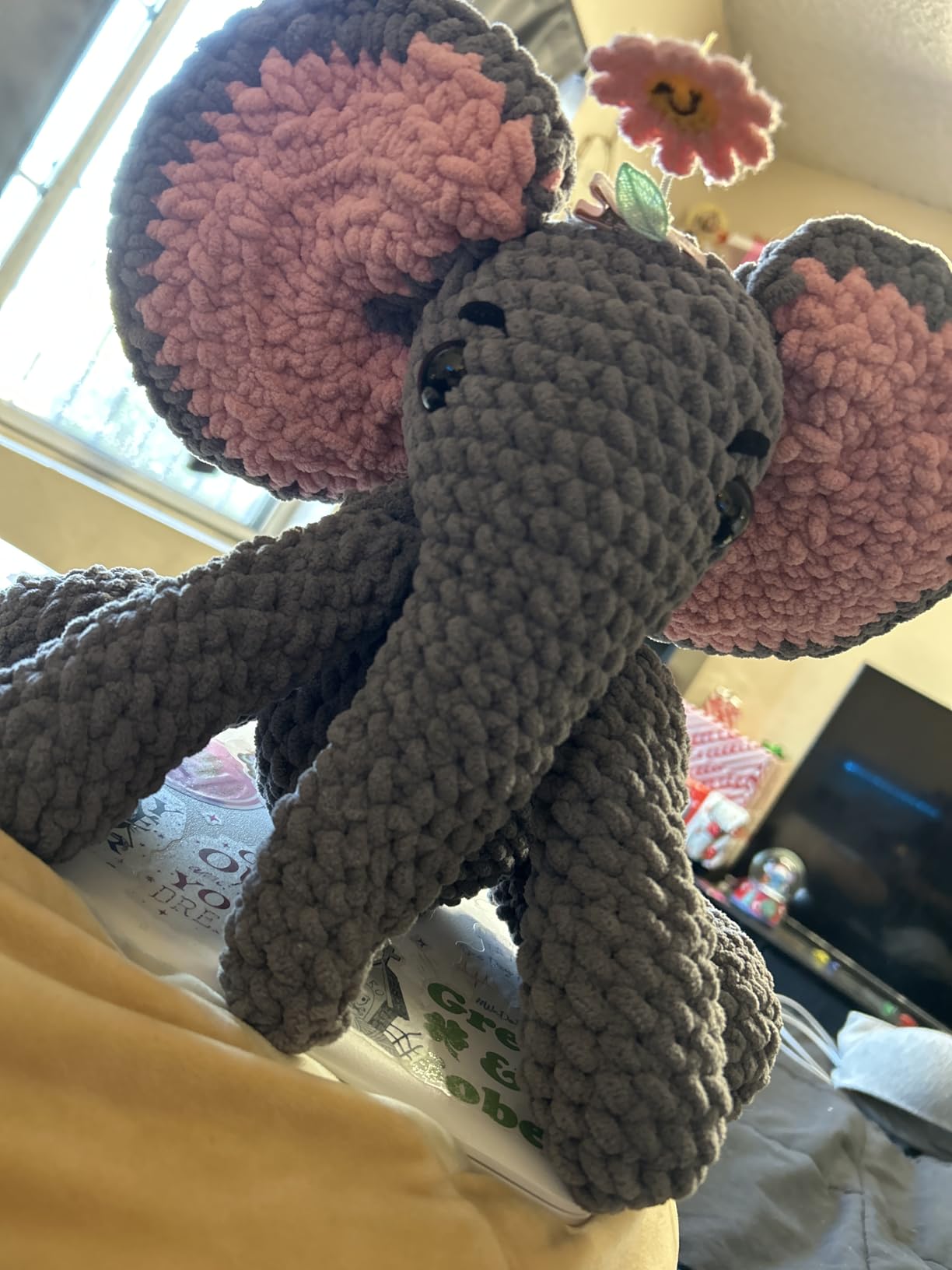 CODGP Crochet Kit for Beginners,13in Crochet Animal Kit Elephant,Crochet Starter Kit Gift for Adults Kids with Yarn Sets,Amigurumi Crochet Kit with Step-by-Step Video Tutorials Customer Review CODGP Crochet Kit for Beginners,13in Crochet Animal Kit Elephant,Crochet Starter Kit Gift for Adults Kids with Yarn Sets,Amigurumi Crochet Kit with Step-by-Step Video Tutorials - Customer Photo 5
