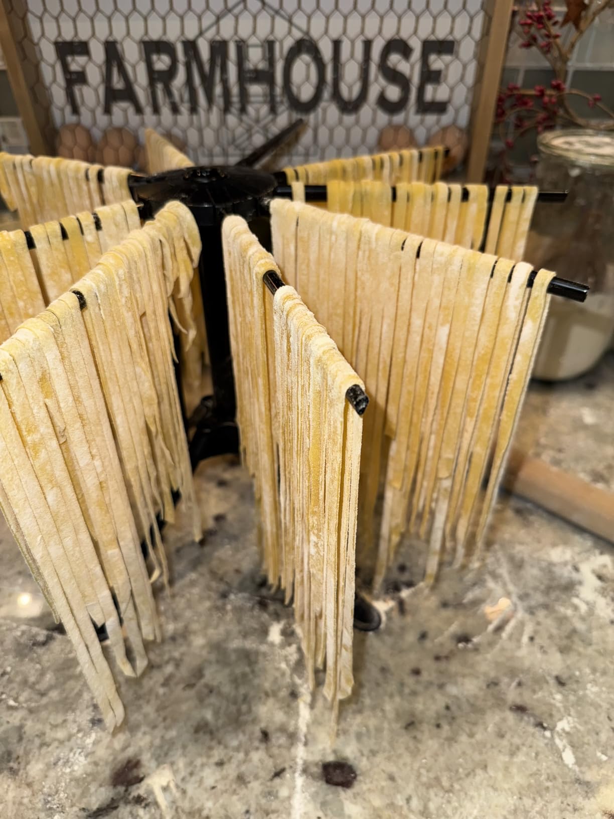 Imperia Pasta Maker Machine- 100% Made in Italy, Heavy Duty Steel Construction, Easy Lock Dial, Wood Grip Handle & Cleaning Brush- Fresh Homemade Italian Spaghetti Fettuccine or Lasagna (Classic Line) Customer Review Imperia Pasta Maker Machine- 100% Made in Italy, Heavy Duty Steel Construction, Easy Lock Dial, Wood Grip Handle & Cleaning Brush- Fresh Homemade Italian Spaghetti Fettuccine or Lasagna (Classic Line) - Customer Photo 2
