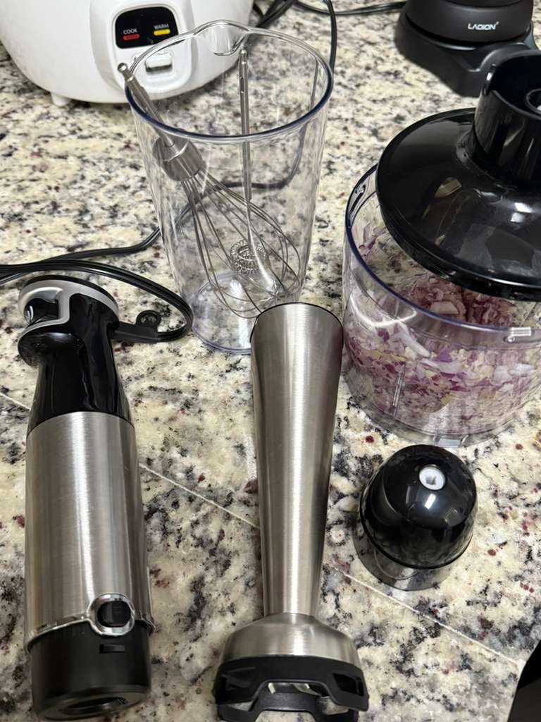 Turelar Immersion Blender Handheld Corded, 1100W 5 in 1 Hand Blender Set | Trigger Variable Speed, Emulsion Stick Mixer with Food Processor, Whisk, Frother, for Soup, Puree, Baby Food, Anti-scratch customer photo 1