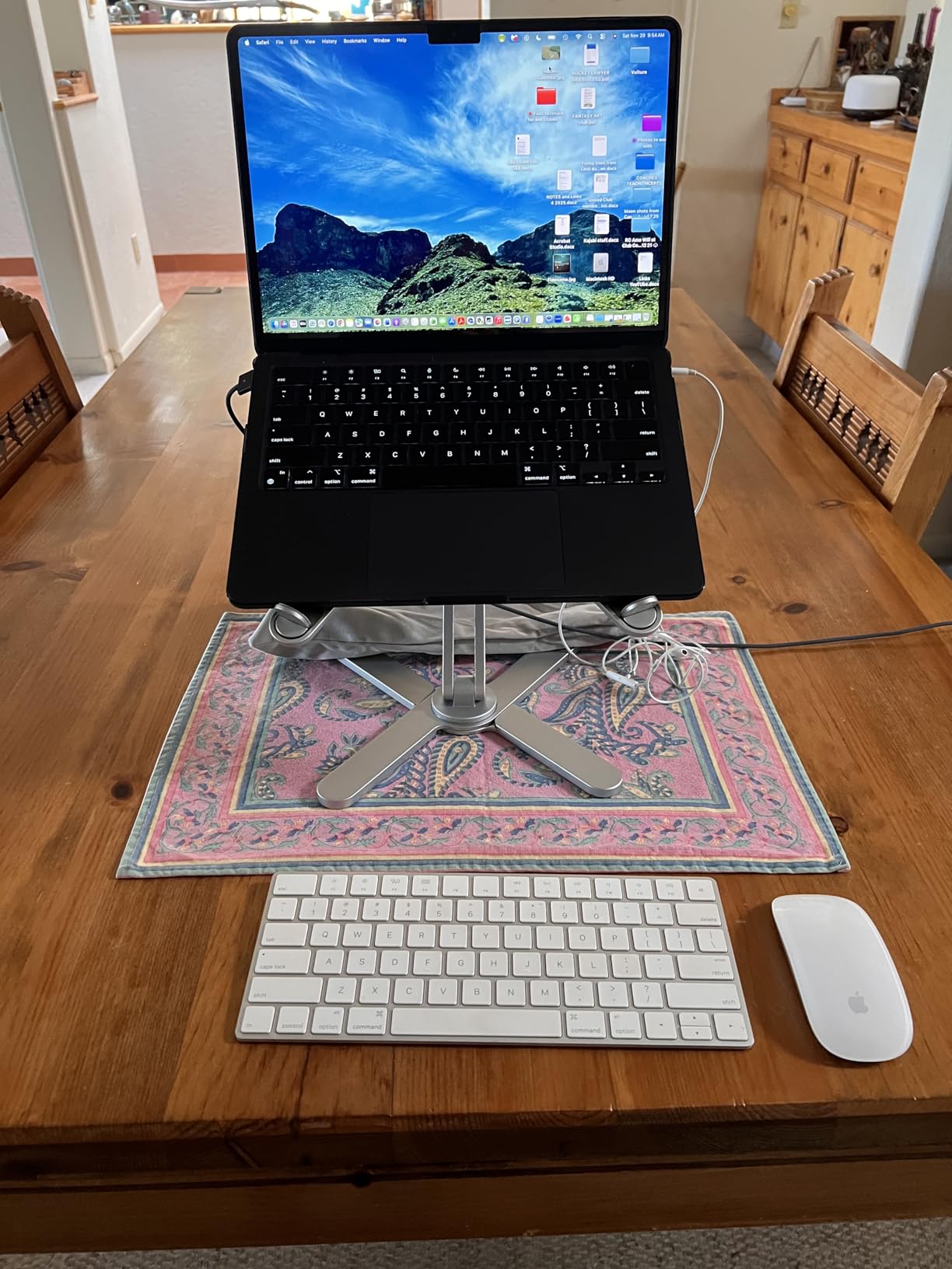 OMOTON LA10 360° Rotating Laptop Stand Riser for Desk, Ergonomic Foldable Computer Stand Adjustable Height Angles for Collaborative Work, Easy Storage Fit Macbooks,All Laptops up to 16 inches, Silver Customer Review OMOTON LA10 360° Rotating Laptop Stand Riser for Desk, Ergonomic Foldable Computer Stand Adjustable Height Angles for Collaborative Work, Easy Storage Fit Macbooks,All Laptops up to 16 inches, Silver - Customer Photo 2