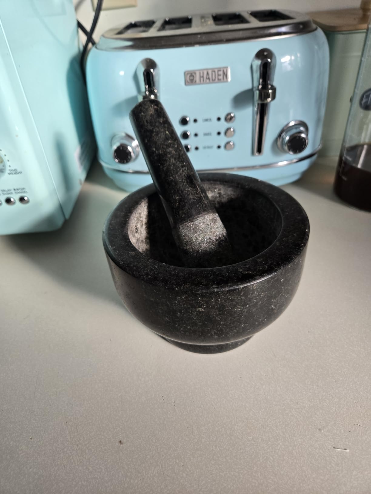 ChefSofi Mortar and Pestle Set - Black Polished Exterior - 1.5 Cup Capacity Customer Review ChefSofi Mortar and Pestle Set - Black Polished Exterior - 1.5 Cup Capacity - Customer Photo 1