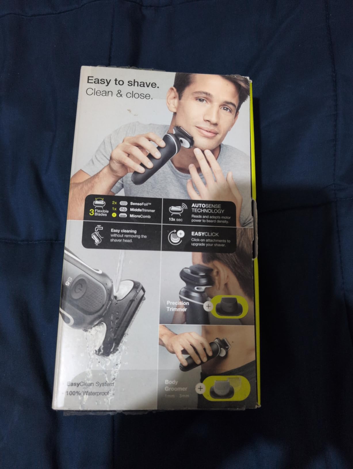 Braun Electric Shaver for Men, Series 5 5150cs, Wet & Dry Razor, Turbo Shaving Mode, Foil Shaver, with Beard Trimmer, Body Groomer and Charging Stand, Blue customer photo 1