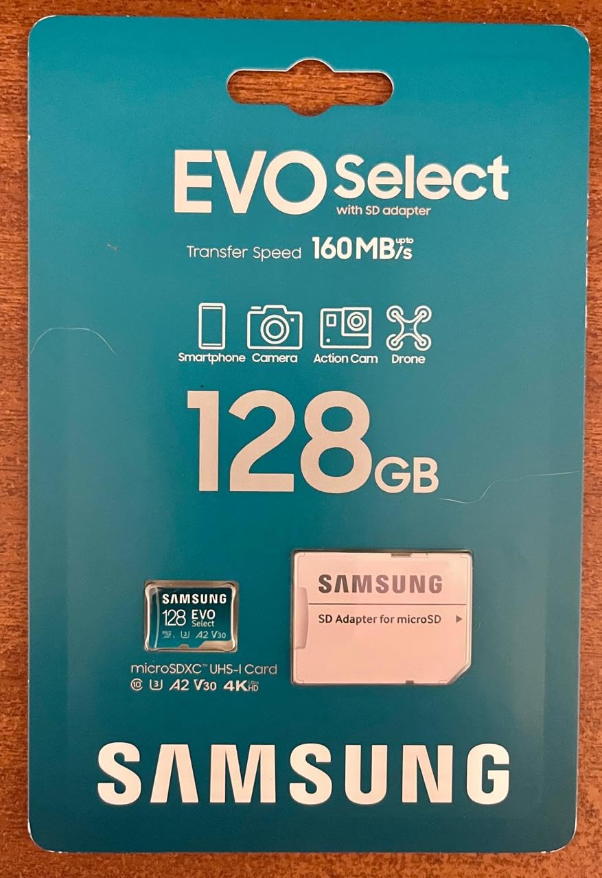 Samsung EVO Select microSD Memory Card + Adapter, 512GB microSDXC, Up to 160 MB/s, 4K UHD, UHS-I, C10, U3, V30, A2 - Customer Photo 1
