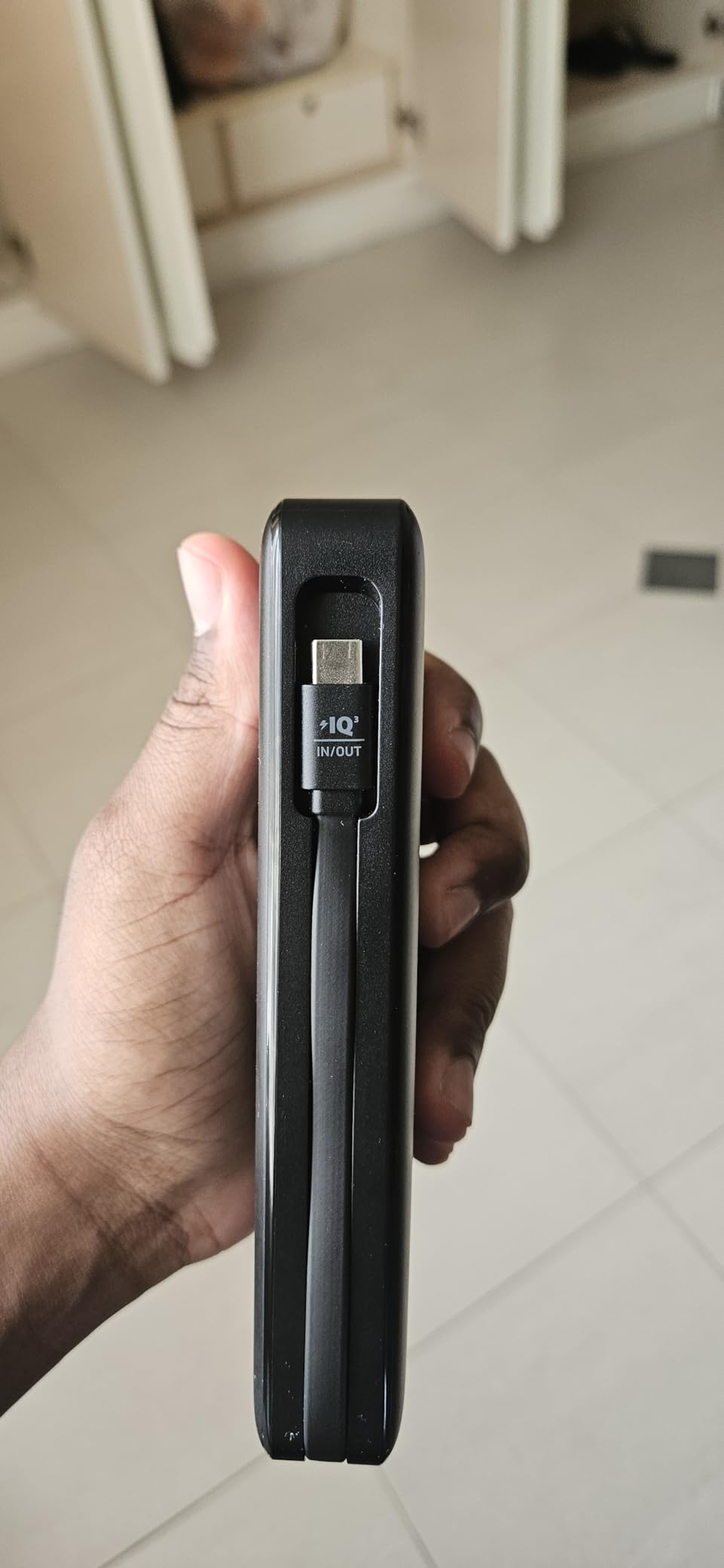 Anker Power Bank, 20,000mAh Travel Essential Portable Charger with Built-in USB-C Cable, 3-Port 87W Max Fast Charging Battery Pack, for MacBook, iPhone 16/15 Series, Samsung, Switch, and More - Customer Photo 1